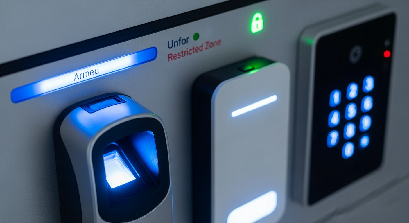 Контроллер у дверного проёма — система СКУД