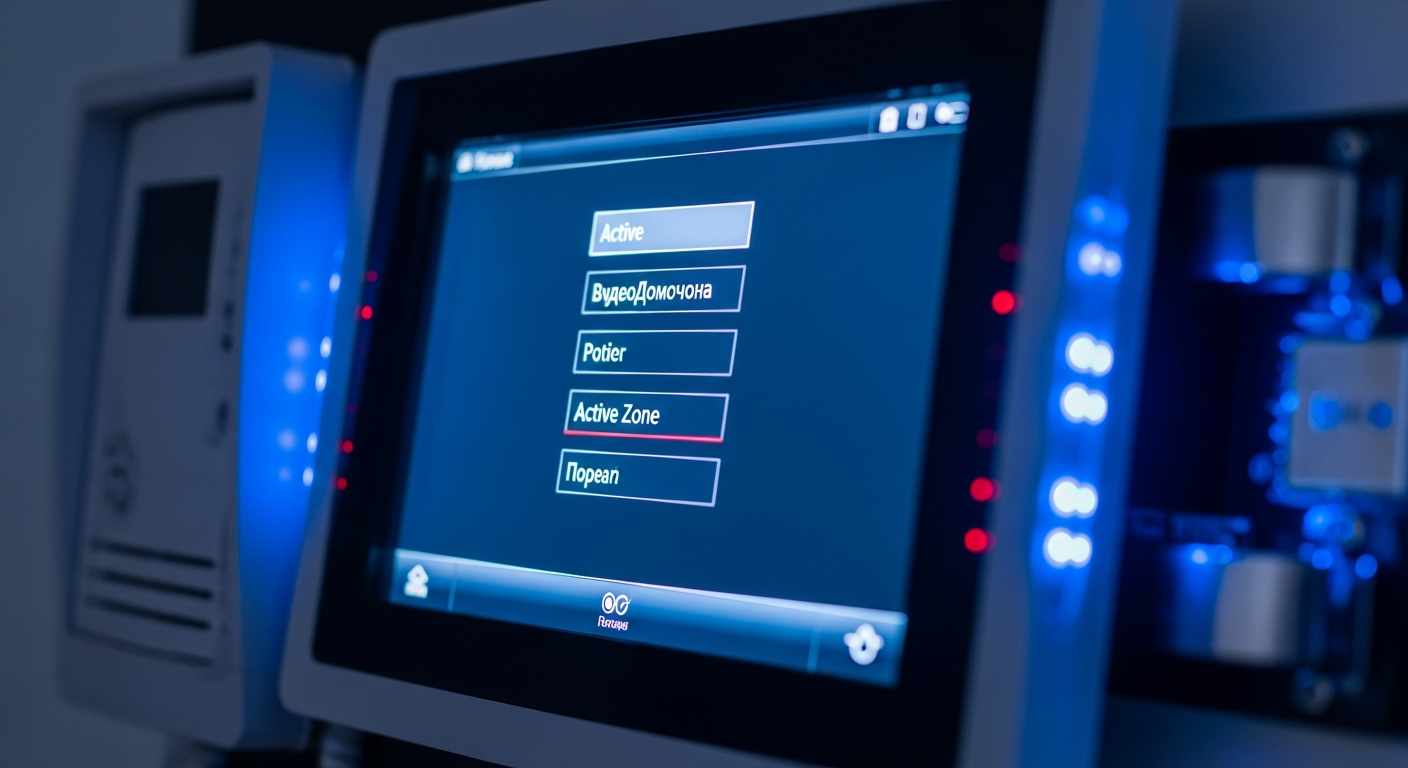 Офисная установка на стене — монитор видеодомофона