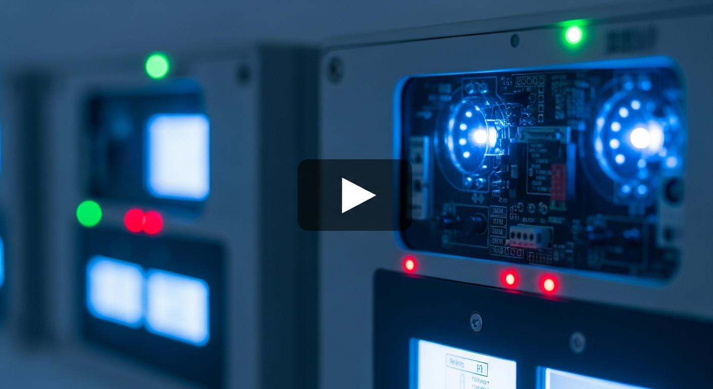 Датчик дыма на потолке склада — система автоматической пожарной сигнализации