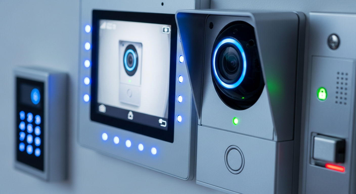 Монитор 7 дюймов у входа для офиса — видеодомофон 7